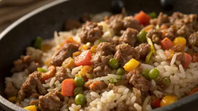 15-Minute Beef and Rice Skillet - image 1