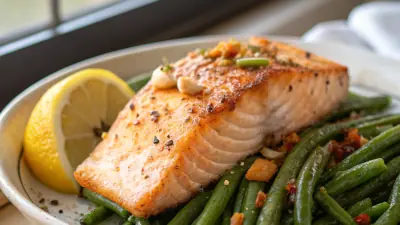 Pan-Seared Salmon with Garlic Green Beans - image 1