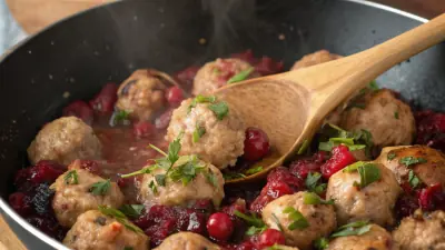 Winter Herb Turkey Meatballs with Cranberry Glaze - image 2